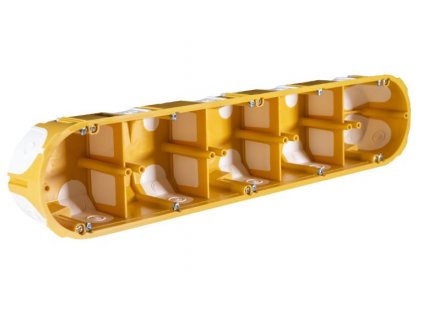 Zvukotesná päťnásobná krabica do sadrokartónu ø351x50mm žltá KPL 64-50/5LD_NA