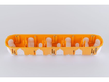 Zvukotesná päťnásobná krabica do sadrokartónu ø351x50mm žltá KPL 64-50/5LD_NA