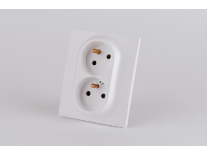 2-zásuvka NILOE vyosená biela 764533 Legrand
