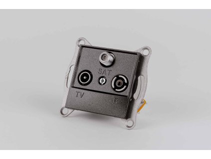 Zásuvka TV+R+SAT ASFORA BS antracit koncová 1dB EPH3500171