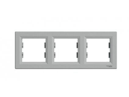 3-rámček ASFORA vodorovný aluminium EPH5800361 Schneider