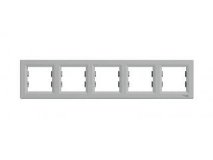 5-rámček ASFORA vodorovný aluminium EPH5800561