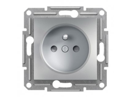 1-zásuvka s clonkami ASFORA BS aluminium EPH2800261