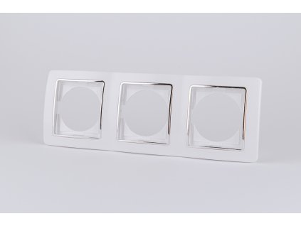 3-rámček TEM EKONOMIK vodorovný biely duroplast OE30CO-U