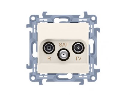 Zásuvka TV-R-SAT KONTAKT SIMON 10 SS priebežná 10dB béžová CASP.01/41