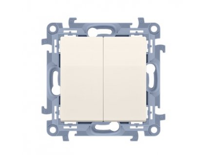 Tlačidlo dvojité KONTAKT SIMON 10 SS béžové CP2.01/41