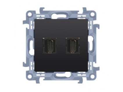 HDMI 2-zásuvka KONTAKT SIMON 10 čierna CGHDMI2.01/49