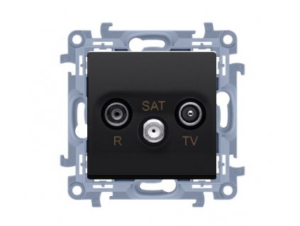 Zásuvka TV-R-SAT KONTAKT SIMON 10 SS koncová 1dB čierna CASK.01/49