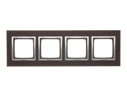 4-rámček Simon54 NATURE wenge/striebro drevený DRN4/84