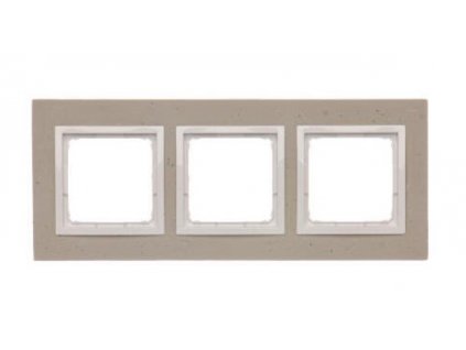 3-rámček Simon54 NATURE svetlý betón/biela betónový DRN3/91