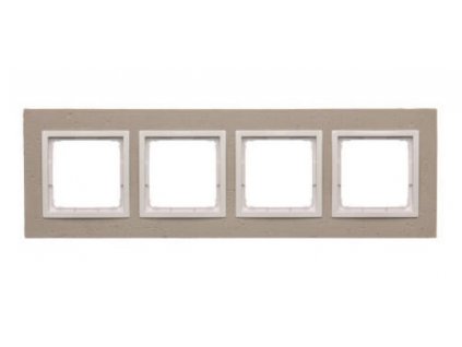 4-rámček Simon54 NATURE svetlý betón/biela betónový DRN4/91