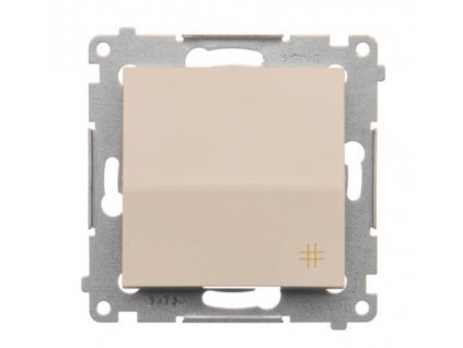 Vypínač č.7 Simon54 PREMIUM/NATURE BS piktogram béžový DW7.01/41