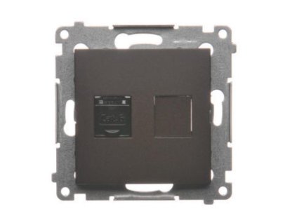 Dátová 1-zásuvka Simon54 PREMIUM/NATURE 1xRJ45 cat.6e hnedá D61.01/46