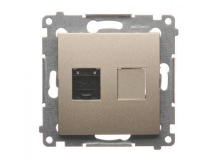 Dátová 1-zásuvka Simon54 PREMIUM/NATURE 1xRJ45 cat.6e zlatá D61.01/44