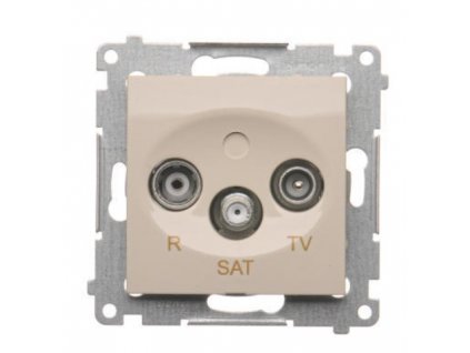 Zásuvka TV-R-SAT Simon54 PREMIUM/NATURE SS priebežná 10dB béžová DASP.01/41