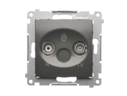 Zásuvka TV-R Simon54 PREMIUM/NATURE SS koncová 1dB antracit DAK.01/48