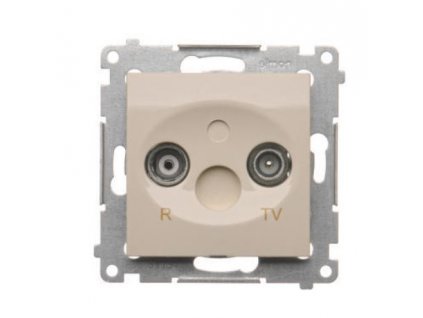 Zásuvka TV-R Simon54 PREMIUM/NATURE SS koncová 1dB béžová DAK.01/41