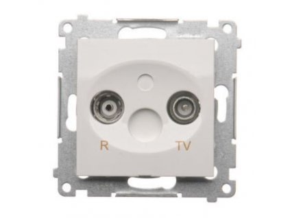 Zásuvka TV-R Simon54 PREMIUM/NATURE SS koncová 1dB biela DAK.01/11