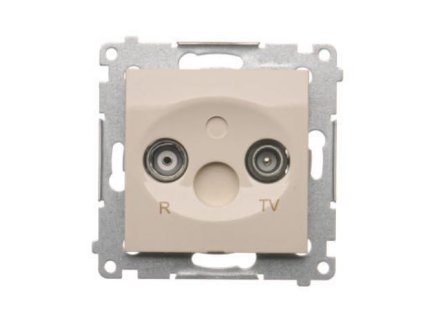 Zásuvka TV-R Simon54 PREMIUM/NATURE SS priebežná 10dB béžová DAP10.01/41