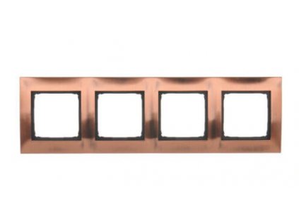 4-rámček Simon 54 PREMIUM kovový rustikálna meď DR4/36