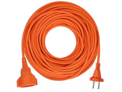 Predlžovací kábel spojka 1-zásuvka 30m PVC 2x1 IP20 oranžový PS28 SOLIGHT