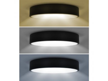 LECCE LED svietidlo na povrch 36W 60lm/W nastaviteľná farba svetla 3000-4000-6500K s prepínačom čierne WO803