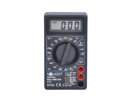 Multimeter digitálny test diódy ochrana proti preťaženiu bzučiak V15 SOLIGHT