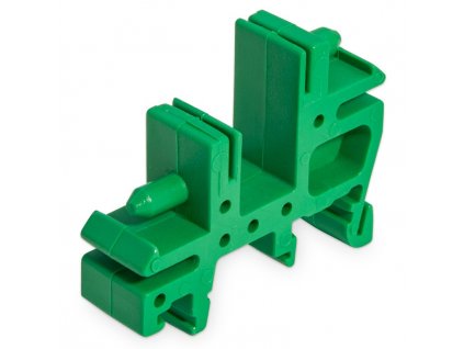Držiak pre 2 mosadzné svorkovnice 1,5-16mm² plastový zelený E02PE ELCON
