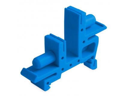 Držiak pre 2 mosadzné svorkovnice 1,5-25mm² plastový modrý E03N ELCON