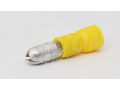 Žltý izolovaný lisovací banánik Cu 6mm² SH4