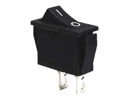 Kolískový vypínač ON-OFF (0-1) čierny 16A 250V TES-13