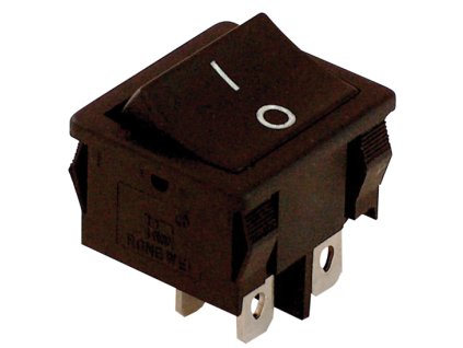 Kolískový vypínač ON-OFF (0-1) čierny 16A 250V TES-51