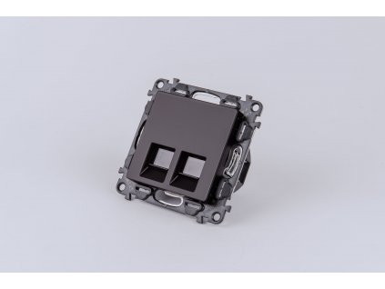 Dátová 2-zásuvka 2xRJ45 Cat.6e UTP VALENA LIFE čierna 756343