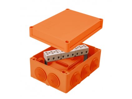 Protipožiarna krabica 155x115mm 10mm² 3P IP55 oranžová PO 155 3P/10 SEZ DK