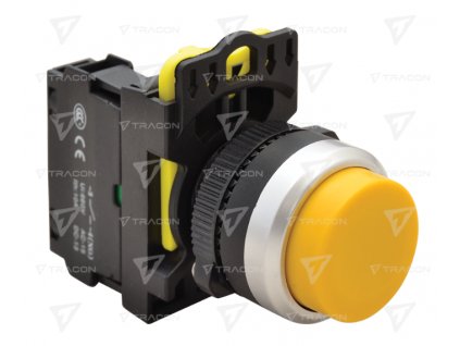 Výstuplé tlačidlo 1xNO 5A 230V IP65 žlté NYG3-HY