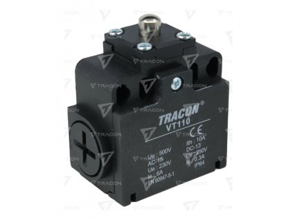 Koncový spínač s kovovým čapom 1xNO+1xNC 6A/230V IP65 VT110