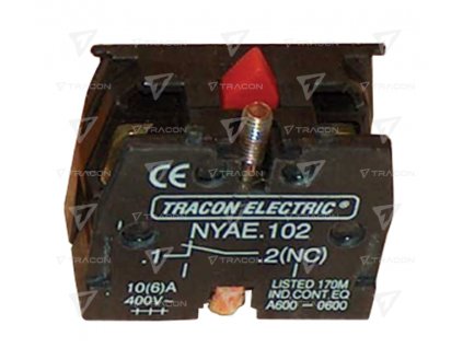 Blok kontaktu 1xNC k tlačidlám a ovládacím jednotkám s kovovou doskou NYAE102