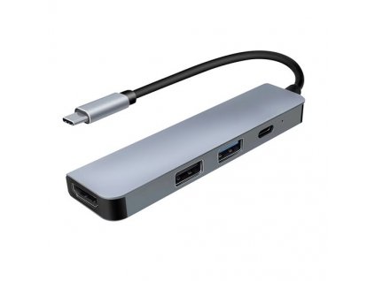 USB-C+HDMI hub rozbočovač 4v1 15cm hliník SSH1201 SOLIGHT