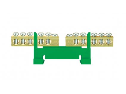 1-pólový rozbočovací mostík delený "PE2x5" uzemňovací zelený E.4130 PAWBOL