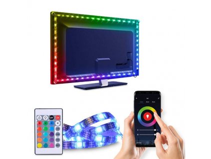 RGB LED WIFI smart pásik pre podsvietenie TV 4x50cm USB vypínač WM58 SOLIGHT