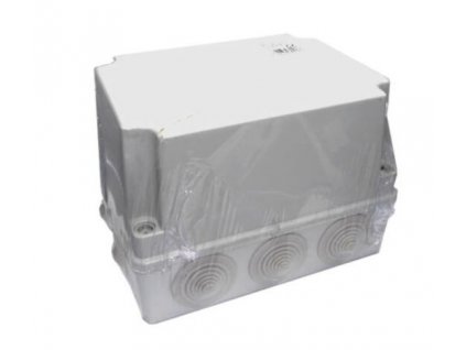 Hlboká montážna krabica na povrch s prechodkami 190x140x140 IP65 sivá S-BOX 406H