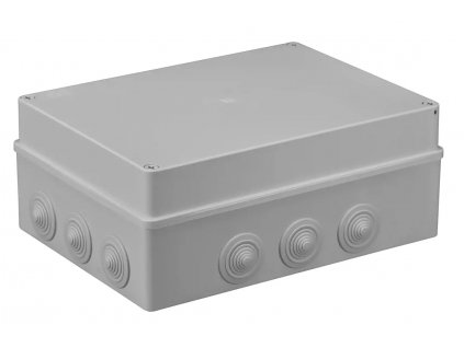 Montážna krabica na povrch s prechodkami 300x220x120 IP65 sivá S-BOX 606
