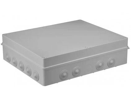 Montážna krabica na povrch s prechodkami 460x380x120 IP65 sivá S-BOX 806