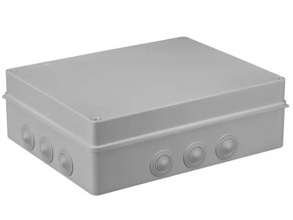 Montážna krabica na povrch s prechodkami 380x300x120 IP65 sivá S-BOX 706