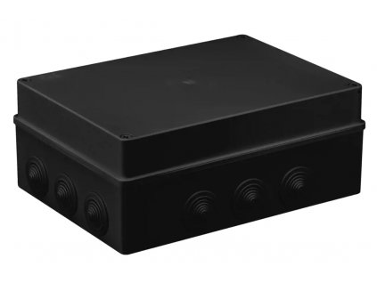 Montážna krabica na povrch s prechodkami 300x220x120 IP65 čierna S-BOX 606C