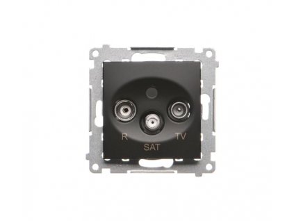 Zásuvka TV-R-SAT Simon54 PREMIUM/NATURE SS priebežná 10dB čierna DASP.01/49