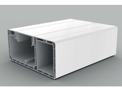 Parapetná lišta biela s prepážkou 118x54mm 2m PK 120X55 D_HD KOPOS