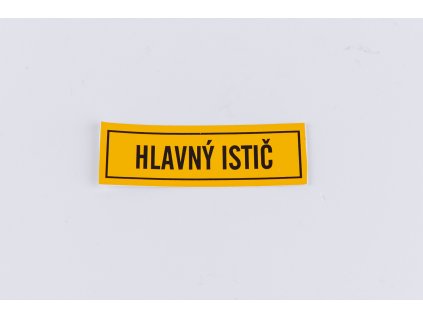 Samolepka č.01 "Hlavný istič" žltá 105x35mm