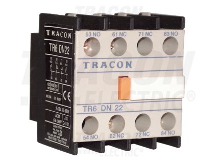 Blok čelných pomocných kontaktov k stykačom TR1D/F a TR1E 230V, 50Hz, 2A, 3×NC+1×NO TR6DN13