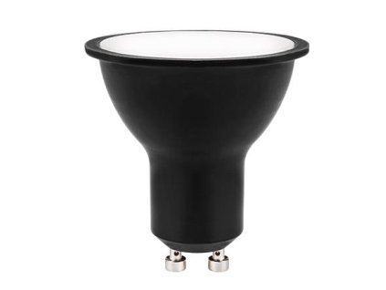 Čierna LED žiarovka 9W GU10 6500K PL8991
